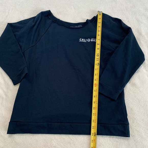Cali Baja Navy Blue Long Sleeve Top Size Large - Picture 8 of 17